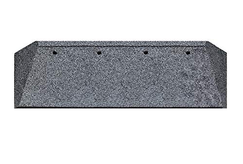 bepco Bordsteinkanten-Rampe mit beidseitigen Schrägen, LxBxH: 100 x 25 x 5 cm aus Gummi (schwarz) Auffahrrampe,Türschwellenrampe, mit eingelagerten Unterlegscheiben zur Befestigung