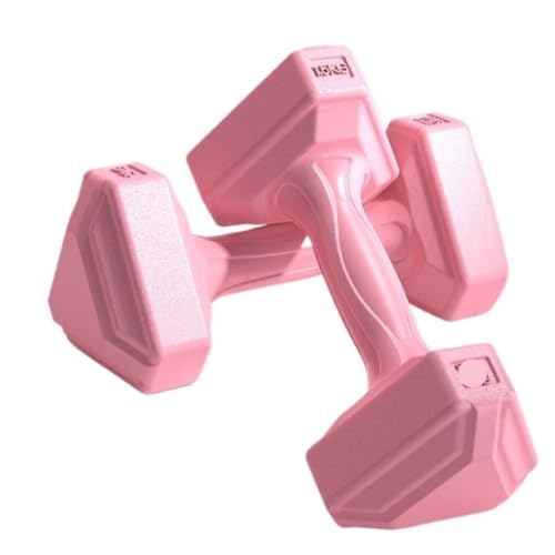 Dumbbells Kleine Hanteln For Damen Und Herren, Fitness-Heim-Gewichtsverlust-Hanteln, Outdoor-Indoor-Sportgeräte Hantelset (Color : Pink, Size : 2kg)