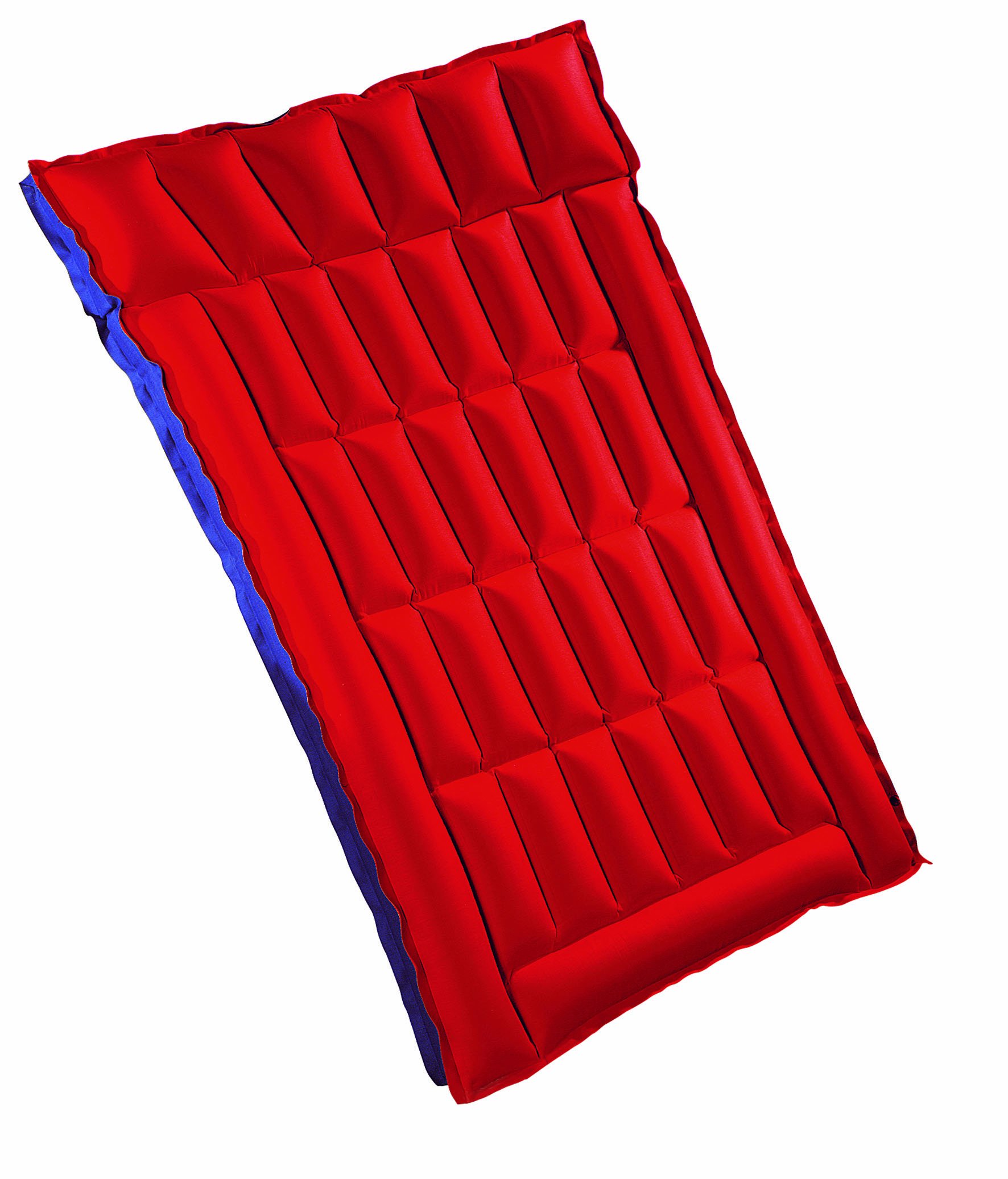 Wehncke Uni Doppelbox-Kastenmatratze Baumwolle Campingbedarf, rot, Standard
