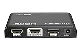 PremiumCord 4K HDMI 2.0 Splitter 1-2 Ports, Unterstützung UHD 4Kx2K / 60Hz, FULL HD, 3D, HDCP 2.2, CEC, Dolby TrueHD, Farbe Schwarz
