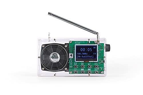 AOVOTO ALK101 FM/DAB-Radio Do It Yourself (DIY)-Kits mit transparentem Acrylgehäuse, DIY DAB+/FM-Sets mit Alarmmodus und LCD-Display, einfach für Anfänger