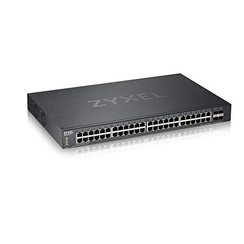 Zyxel Gigabit Ethernet Smart-Managed Switch mit 48 Ports, vier 10G SFP+ Slots und Hybrid Cloud-Modus [XGS1930-52]