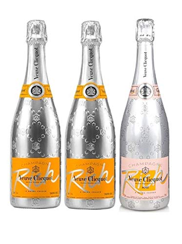 Veuve Clicquot Lot Trio Champagner Rich X2, Rich Rosé (750 Milliliter)