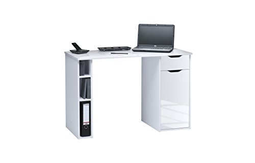 MAJA Möbel Schreib-und Computertisch Hochglanz-ICY-weiß, Abmessungen BxHxT: 115 x 75 x 50 cm, Holz 115x50x75 cm