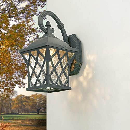 TAY Rustikale Wandlampe Laterne Anthrazit Antikes Design E27 Garten Beleuchtung Außen