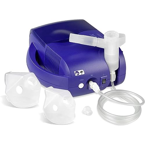 Inqua BR021000 Inhalator zur Behandlung von Atemwegserkrankungen, für Kinder ab 3 Jahren und Erwachsene, inklusive 20x2,5ml Inhalationslösung