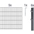 GAH ALBERTS Doppelstab-Gittermatten-Grundset »Doppelstab-Matte«, BxH: 1000 x 80 cm, Stahl, anthrazit - schwarz