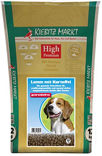 Kiebitzmarkt High Premium Hundefutter Trockenfutter Lamm mit Kartoffel getreidefrei (12 kg)