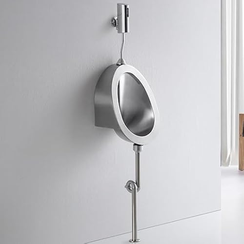 304 Edelstahl-Urinal, an der Wand montiertes Herren-Badezimmer-Urinal, Haushalts-/Gewerbe-Männer-Urinal für Erwachsene, Badezimmer-Toilette, männliches,SurfaceMountedSensor-GroundRow