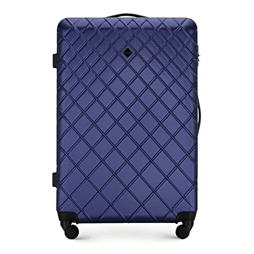 WITTCHEN Koffer – Großer | hartschalen, Material: ABS | hochwertiger und Stabiler | Dunkelblau | 78x52x29 cm