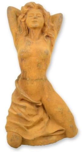 Casa Padrino Jugendstil Garten Deko Skulptur Rost H. 72,6 cm - Elegante Garten Deko Metall Figur - Barock & Jugendstil Garten Deko Accessoires - Garten Deko Metall Skulpturen