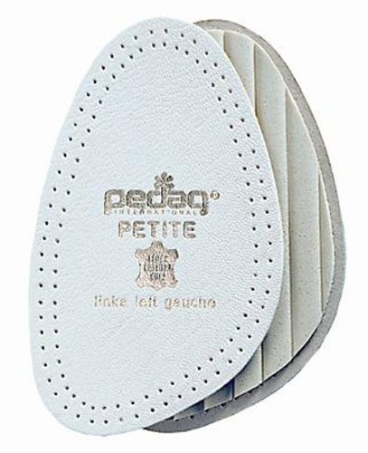 Pedag 147 Petite Leather Forefoot Insert with Latex Cushion, white, Women's 11/12 by Pedag