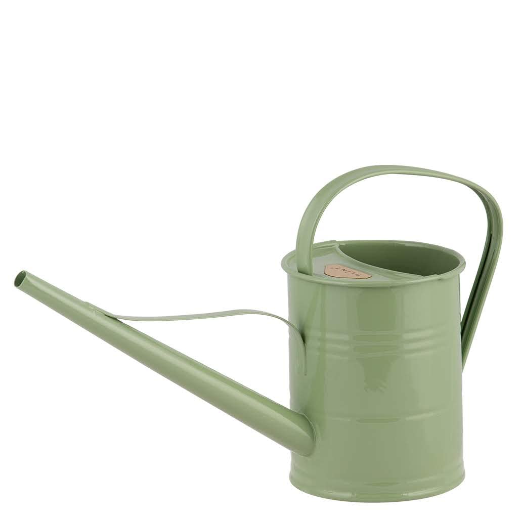 PLINT 1.5L Watering Can - Modern Style Watering Pot for Indoor and Outdoor House Plants - Coloured Galvanised Powder Coated Steel - Metal Design with Narrow Spout and High Handle - Summergreen