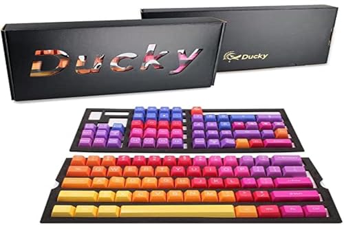 Ducky Afterglow SA Keycaps 108 ABS Doubleshot Set für Ducky Keyboards oder MX kompatibles Standard-Layout – 108 SA Type Keycap Set – (Afterglow)