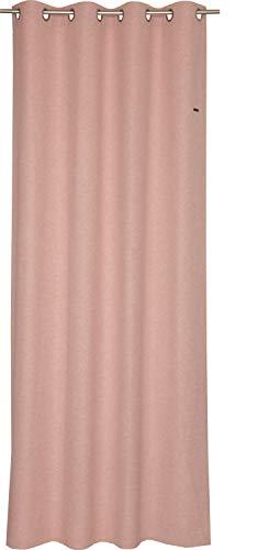 ESPRIT Ösen Vorhang rosa Blickdicht • Gardinen Vorhang 2er Set • Ösenschal 140 x 250 cm Harp • 100% Polyester