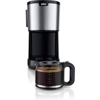 Braun PurShine KF 1500 BK Kaffeemaschine - Filterkaffeemaschine mit Glaskanne für bis zu 10 Tassen, OptiBrew-System, Automatische Abschaltung, 1000 Watt, Schwarz