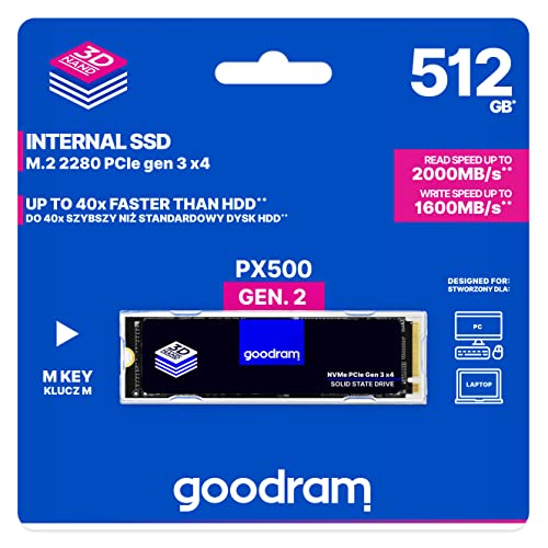 Goodram SSD 512 GB PX500 NVME PCIE Gen 3 X4