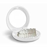 Silikongel Snap on Perfect Smile obere untere Zähne Zahnspangen weiße Produkte mit Aufbewahrungsbox, mit Spiegel (White Box mit 1set mittlerer Größe)