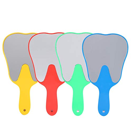 Handspiegel,4 Farben modisch nützlich niedlich kunststoffgriff zahnpflege handspiegel Werkzeug(4pcs)