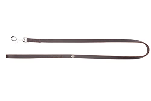 Dingo Hundeleine Weiches Leder genäht stark handgefertigt 15 mm x 120 cm Braun 11294