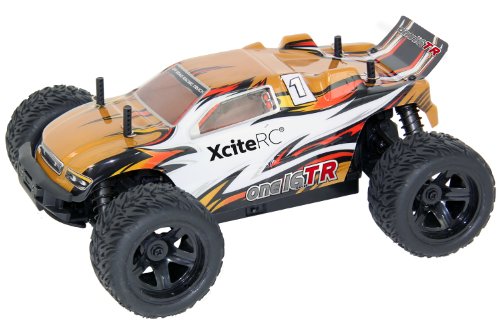 XciteRC 30504000 RC Auto Truggy one16 TR, 4WD Ready to Race Modellauto, 1:16 mit 2.4 GHz Fernsteuerung, Gold