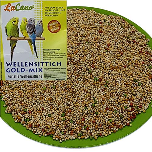 LuCano Wellensittich Futter | Vogelfutter | Wellensittichfutter (Gold Mix mit Früchten, 20 kg)