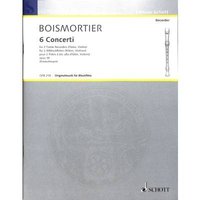 6 Concerti: op. 38. 2 Alt-Blockflöten (Flöten, Violinen). Partitur (zugleich Spielpartitur). (Edition Schott)