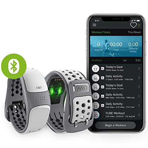 MIO Link Activity Tracker mit Herzfrequenzmessung - Ohne Brustgurt - Einstellbare Herzfrequenzzonen - EKG-genaues Fitnessarmband mit Smartphone App - 12,1 - 17,5 cm Handgelenkumfang - Artic Grau