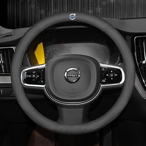 Auto Lenkradbezug, für Volvo V70 2006-2012 Anti Rutsch Atmungsaktives Langlebiger Lenkradbezug Autozubehör Innenraum,B