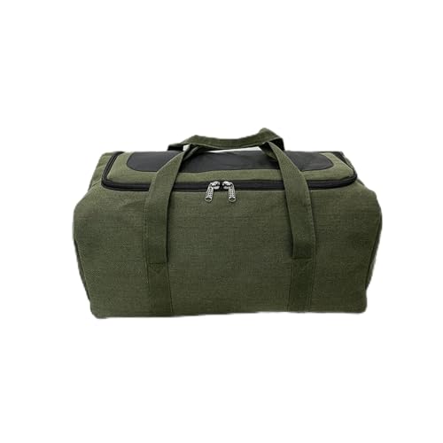 RajoNN RajoNN Bai Shi Wu Canvas-Reisetasche für Herren, solide, langlebige Handtasche, Outdoor-Sportaufbewahrung, Gepäckrucksack, Reisegepäck, Taschen, Sporttaschen (Farbe: Grün)