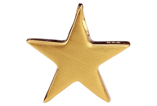 SILBERMOOS Damen Anhänger Stern Sternchen Star vergoldet klein u. massiv glänzend 925 Sterling Silber/Kette optional