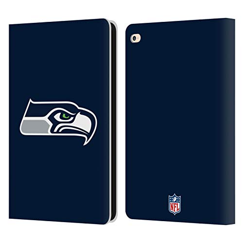 Head Case Designs Offizielle NFL Einfarbig Seattle Seahawks Logo Leder Brieftaschen Handyhülle Hülle Huelle kompatibel mit Apple iPad Air 2 (2014)