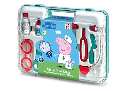 Chicos Peppa Wutz Arztkoffer, Spielzeug-Set für Kinder, 10 Zubehörteile, ab 3 Jahren (Fabrik 87020)