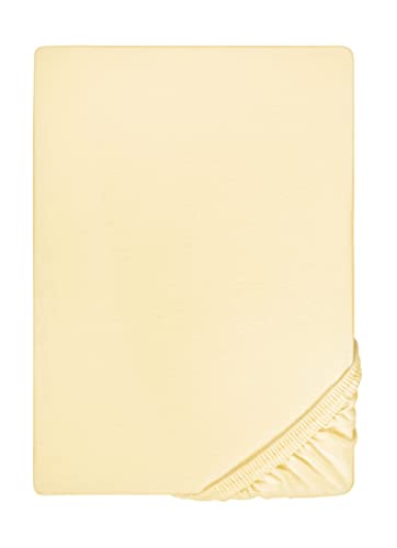 biberna 0077866 Spannbetttuch Jersey-Elastic (Matratzenhöhe max. 25 cm) 1x 120x200 cm > 130x220 cm gelb