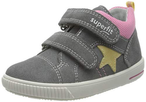 superfit Baby Mädchen Moppy Sneaker, Grau (Hellgrau/Gelb 26), 22 EU