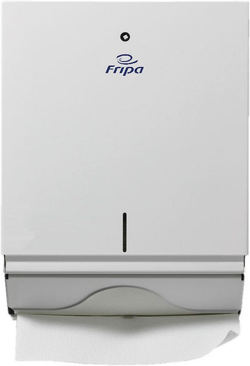 FRIPA Handtuchspender - Metall - Papierhandtuch Spender - weiß für V- und C-Falz - 2340002 - Papierhandtücherspender
