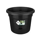 elho Green Basics Tomatentopf 33 - Blumentopf für Außen Züchten Und Ernten - Ø 33.5 x H 26.0 cm - Schwarz/Living Schwarz