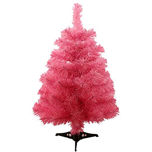 Fouriding 2ft 60cm Künstlicher Weihnachtsbaum Christbaum Tannenbaum mit KunststoffStänder (Rosa)