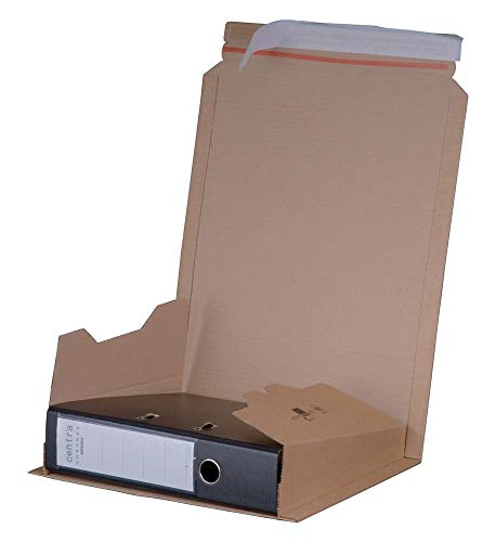 Ropipack Ordnerversandkarton aus Wellpappe mit Selbstklebestreifen Universalverpackung Karton Braun für Ordner 320 x 290 x 35-80 mm 20 Stück