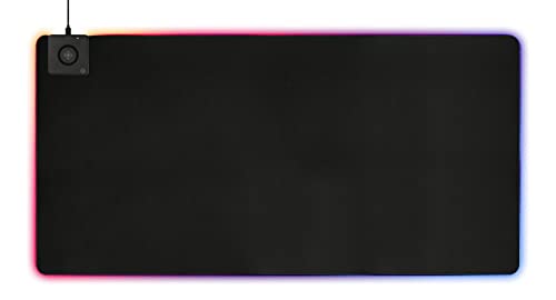 Deltaco GAM-124. Breite: 1190 mm, Tiefe: 590 mm. Produktfarbe: Schwarz, Oberflächenfärbung: Einfarbig, Material: Neopren. USB. Farbe der Hintergrundbeleuchtung: Rot/Grün/Blau, Gaming-Mauspad (GAM-124)