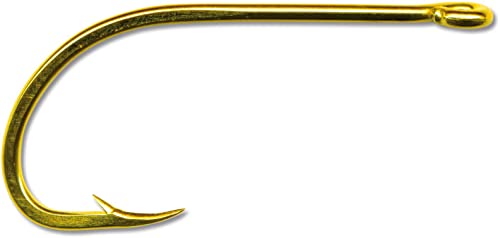 Mustad Classic Special Bend Langschaft Schnabelhaken mit umgekehrter Spitze (100 Stück), Gold, Size 8