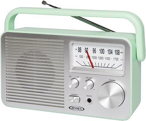 JENSEN MR-750-GR MR-750 Tragbares AM/FM-Radio (grün)