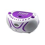 Metronic 477112 MP3-Radio Boombox CD Player USB Lila