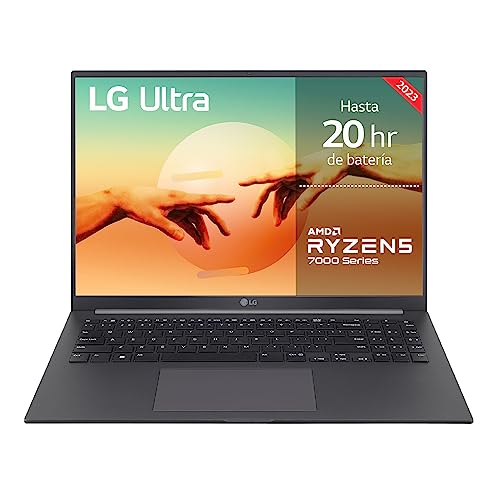 LG Ultra 16U70R-G.AA76B Notebook, 16 Zoll IPS, Ryzen 7, Windows 11 Home, 16 GB RAM, 512 GB SSD, 1,6 kg, 20 Stunden Akkulaufzeit, Grau