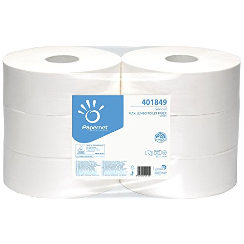 PAPERNET Special Jumbo Toilettenpapier perforiert 2-lagig weiß Inhalt 6 Rollen, 6 Stück,401849
