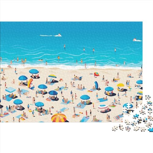 Cartoon-Strand-Puzzle, 1000 Teile, lustiges Spielzeug für Erwachsene, intellektuelles Spiel, Spielzeug, Bildungsspiel, hochwertig und langlebig, 1000 Stück (75 x 50 cm)