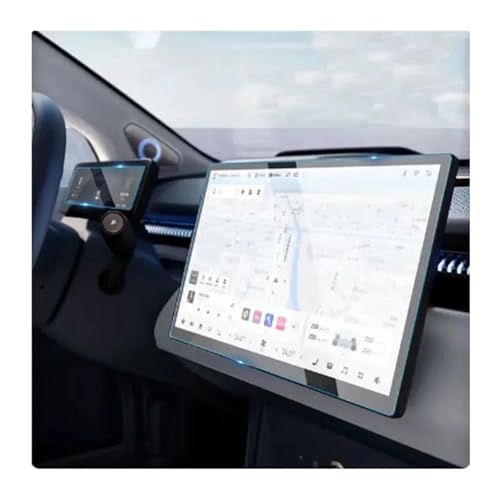 Für ZEEKR Für X 2023 Gehärtetem Glas Screen Protector Film Zubehör LCD GPS Navigation UND Dashboard Navigation Schutzfolie (Size : GPS)