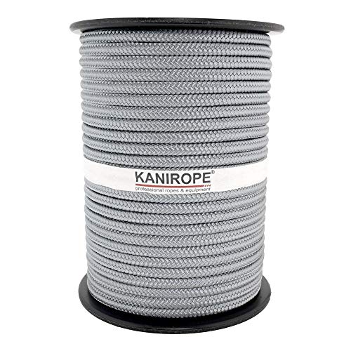 Kanirope® PP Seil Polypropylenseil MULTIBRAID 8mm 100m Farbe Silbergrau (0130) 16x geflochten
