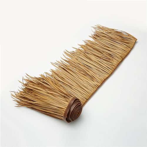 Künstliche Strohdach, Outdoor-Dekoration Palmdach, Mexikanische Palmgras-Rolle, Dekorative Stroh Dachpaneele, Strohdach Paneele, Für Bar, Garten, Terrasse, Pavillon, Wandhaus (Color : D, Size : 0.5X