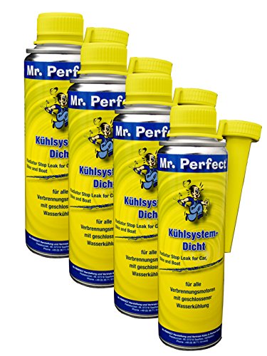 Mr. Perfect® Kühlsystemdicht, 4 x 250 ml - Kfz Kühldichtmittel-Additiv für alle Verbrennungsmotoren mit Wasserkühlung geeignet